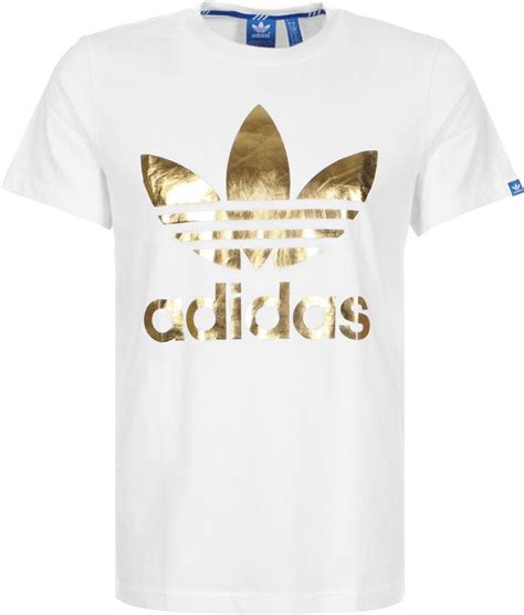 adidas shirt gold weiß damen|Frauen.